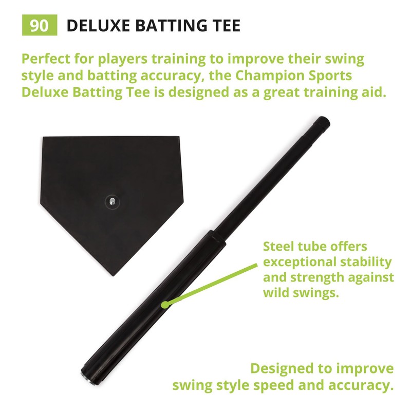 Champion Sports Champion Sports Deluxe Batting Tee - Mounted Adjustable