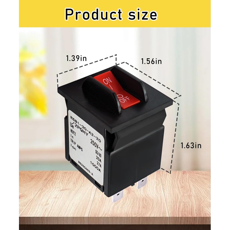 Generator Circuit Breaker 20 AMP Compatible with Briggs & Stratton,Replace
