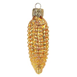 Mini Baby Corn Polish Mouth Blown Glass Christmas Ornament Tree Decoration
