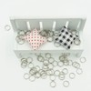 SUPVOX 100 Stainless Steel Key Rings 10mm Outside Dia