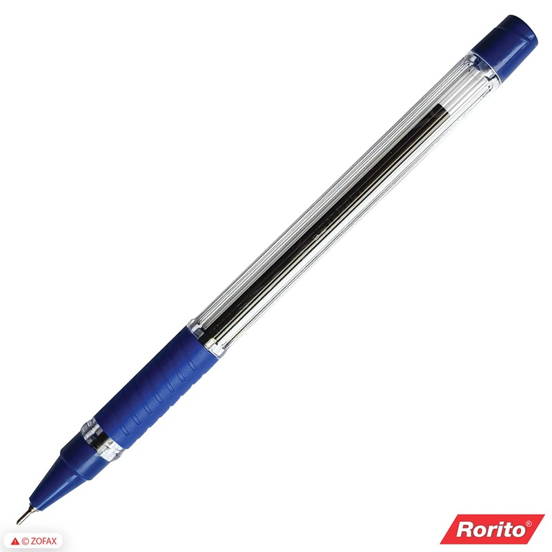 rorito 10 x Charmer BLUE 0.7mm Tip Ballpoint Pens Soft