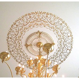 Georgian Ceiling Decorative Stencil Medallion by Cutting Edge Stencils - DIY home decor