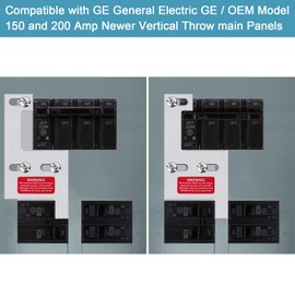 Generator Interlock Kit for GE General Electeric 200 Amp or 150 Amp Vertical Main Breaker Panels, 2 1/4 Inch Spacing Between Main and Branch Breaker, Vertical Interlock Kit