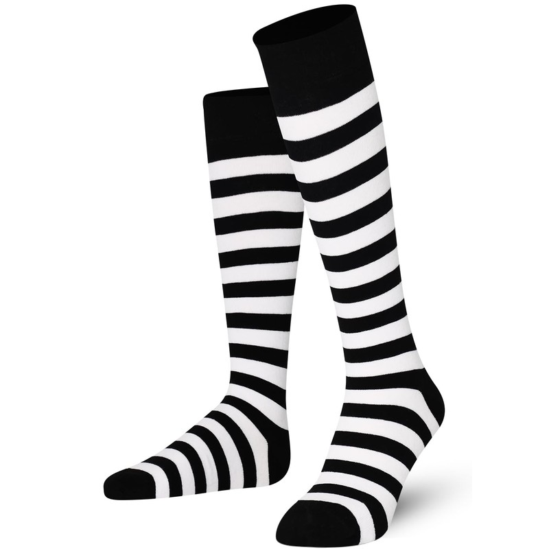 Mysocks® unisex knee high long striped socks with extra fine