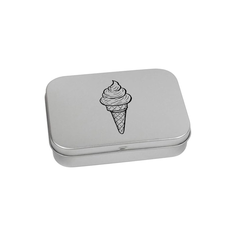 Azeeda 110mm 'Ice Cream Cone' Metal Hinged Tin/Storage Box (TT00248302)