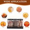 Geyecete 3 Pack Clear Plastic Jars with Lids Pet Snack
