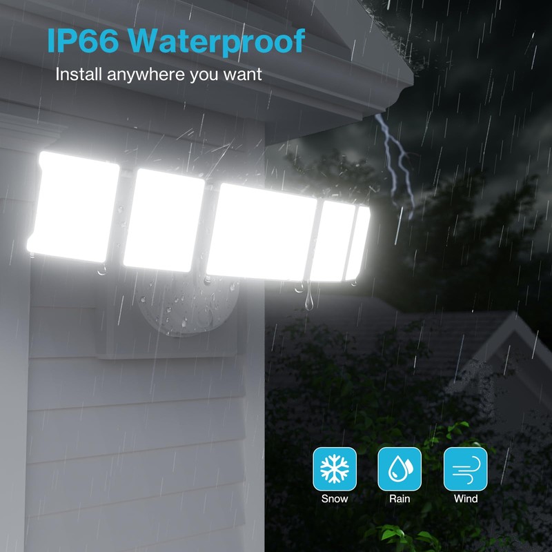 Olafus 100W Flood Light Outdoor 2 Pack, Switch Controlled 10000LM,