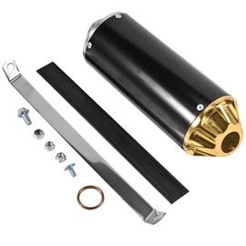 Trkimal 28mm Exhaust Muffler for CRF50 XR50 KLX SSR Thumpstar TTR YCF Lifan Apollo dbx18 50cc 70cc 90cc 110cc 125cc Chinese Pit Dirt Bike Parts (Yellow)