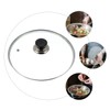 Mikinona 1pc Tempered Glass Pot Lid Transparent Cooking Cover with