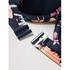 Firefly Women's Miriam Bikini Top, Navy Dark/Flower, 46D