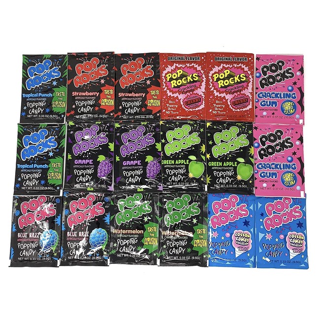 Pop Rocks Pack of 9 Flavors (2 of each flavor, Total of 18)