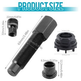 LZYDKH Bicycle Lock Ring Tool, Crank Puller, Bicycle Crank Bottom Bracket Tool Set, Pedal Puller with 8 Teeth, Locking Ring, Pedal Arm Puller, Universal for Many Bicycle Types