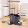 ZOMISIA Gravity Cat Feeder and Water Dispenser with 304 Stainless