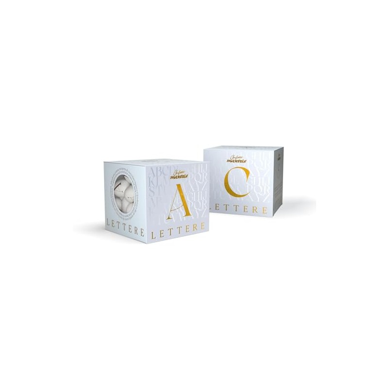 Confetti Maxtris con LETTERA A, scatola 200g