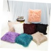Mobestech 45x45cm Sheepskin Pillowcase Plush Pillow Cover for Winter Decorative
