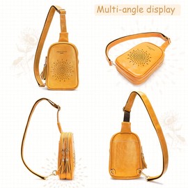 APHISON Small Sling Bag Fanny Packs Cell Phone Purse Vegan Leather Crossbody Bags Gifts for Women Teen Girls