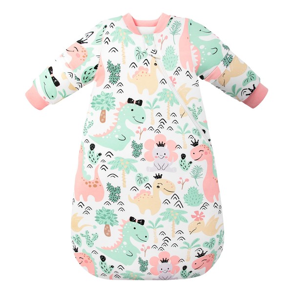 MIKAFEN Baby Sleeping Bag Winter 3.5 tog with removable sleeves,