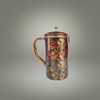 Rastogi Handicrafts Pure Copper Jug Screen Printed pitcher (1 Pitcher)
