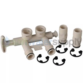 Kenmore, Whirlpool,Morton, EcoWater, NorthStar Etc 7345388 - Water Softener Bypass Kit with Adapters and Clips