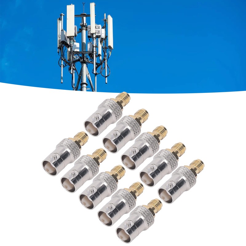 10Pcs RF Coaxial Cable Adapter SMA Female to BNC Female