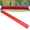 Long Pipe Bird Feeder Red Transparent Outdoor Bird Feeder Tube