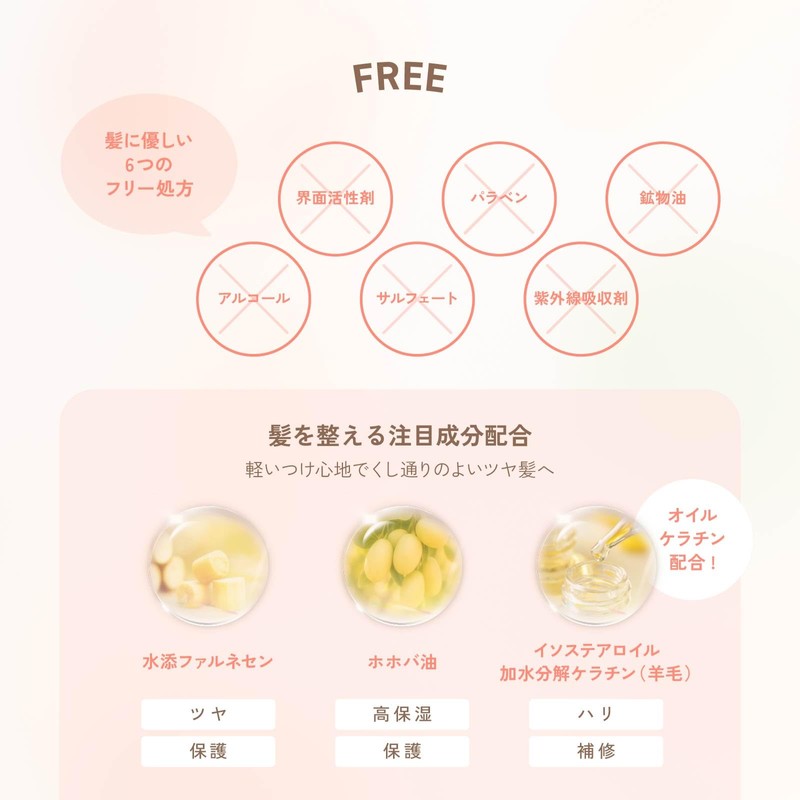 fulume ヘアオイル ピーチの香り 50ml