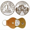 5 Year AA Sobriety Coin - Inspirational Mountain Design AA