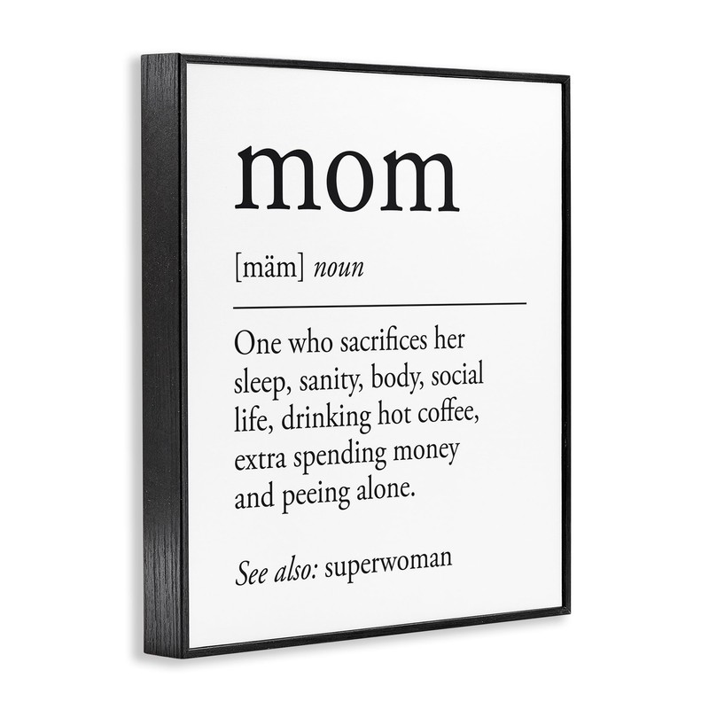 Stupell Industries Mom Definition Sentiment Framed Giclee Art Design by