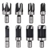 Baorder 8Pcs Wood Plug Cutter Drill Bit Set Carbon Steel