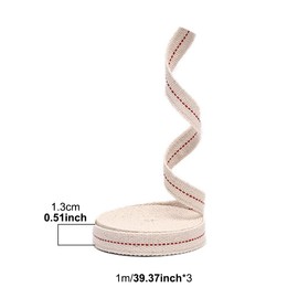 3 Rolls Oil Lamp Wicks, 1/2 Inch Flat Cotton Candle Wicks Replacement, Lanterns Wick for Candle Burners Oil Lamps Kerosene Burner Stove Lighting, Wick Roll Making DIY Accessory(3.3 Feet/Roll)