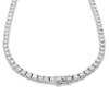 Gold Gala Tennis Necklace 925 Sterling Silver with 3mm White