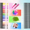 Peakness Dual Brush Pen Set, Felt Tip Pen Set, 24