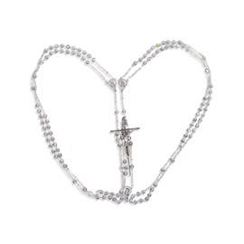 Venerare Catholic Crystal Wedding Rosary (Silver-Tone)