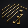 TUNNY 5 Pack Classic Cabinet Handles-10.08"/256mm Screw Spacing Antique Brass