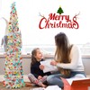 Warmiehomy 5ft/150cm Collapsible Christmas Tree Glittering Pencil Christmas Trees with