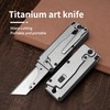TGZUO Titanium Handle Utility Knife Carrot Comb Tactical Locking Knife