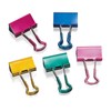 Officemate Easy Grip Medium Binder Clips, Assorted Metallic Colors, 12