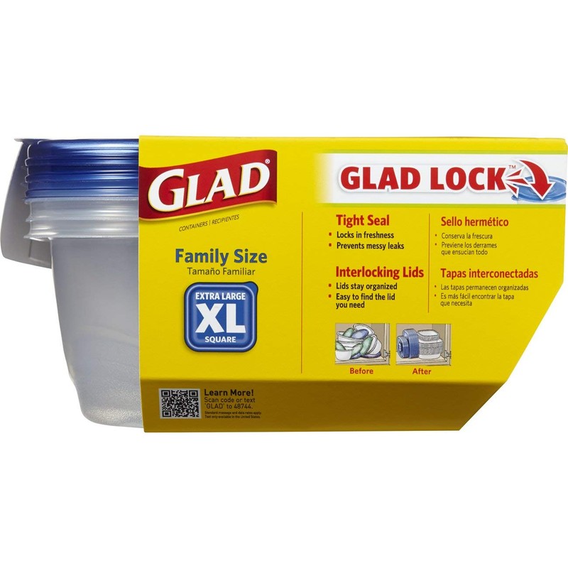 Glad Food Storage Containers - Family Sized Container - 104