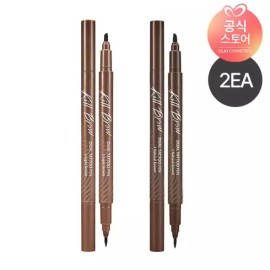 Clio Kill Brow [2EA]클리오킬브로우 듀얼 타투펜 [001 내추럴브라운] [2EA] Clio Kill Brow Dual Tattoo Pen [001 Natural Brown]