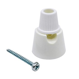 Ceiling Distributor Nipple White 24 x 30 mm with Screw Strain Relief for Pendant Lights Monkey Swing Cable Holder for Textile Cables