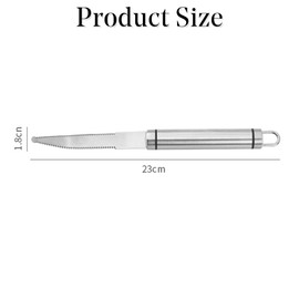 One Piece Stainless Steel Citrus Peeler, Rust Proof Curved Serrated Peeler for Apple, Mango