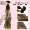 YoungSee U Tip Hair Extensions Balayage Brown Utip Human Hair