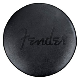 Fender Embossed Black Logo Swivel Barstool, Great Gifts for Dad, with 1 Year Limited Warranty, Simple Assembly, Black/Black, 30"