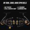 Rigged and Rigged RR 1000 spin reel. Smooth strong durable