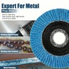 10Pc 4 1/2 inch Shaft 7/8 Grinding Flap Disc 40