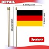 16 Pack Small Germany Flags on Stick - Mini German
