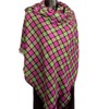 Tartan Scarf Ladies Purple Lime Green Wrap Plaid Shawl Mens