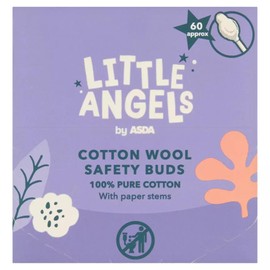 Little Angels Cotton Wool Safety Buds 60 Pack