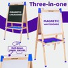 Blue Squid Art Easel for Kids - Dual-Sided Adjustable Wooden