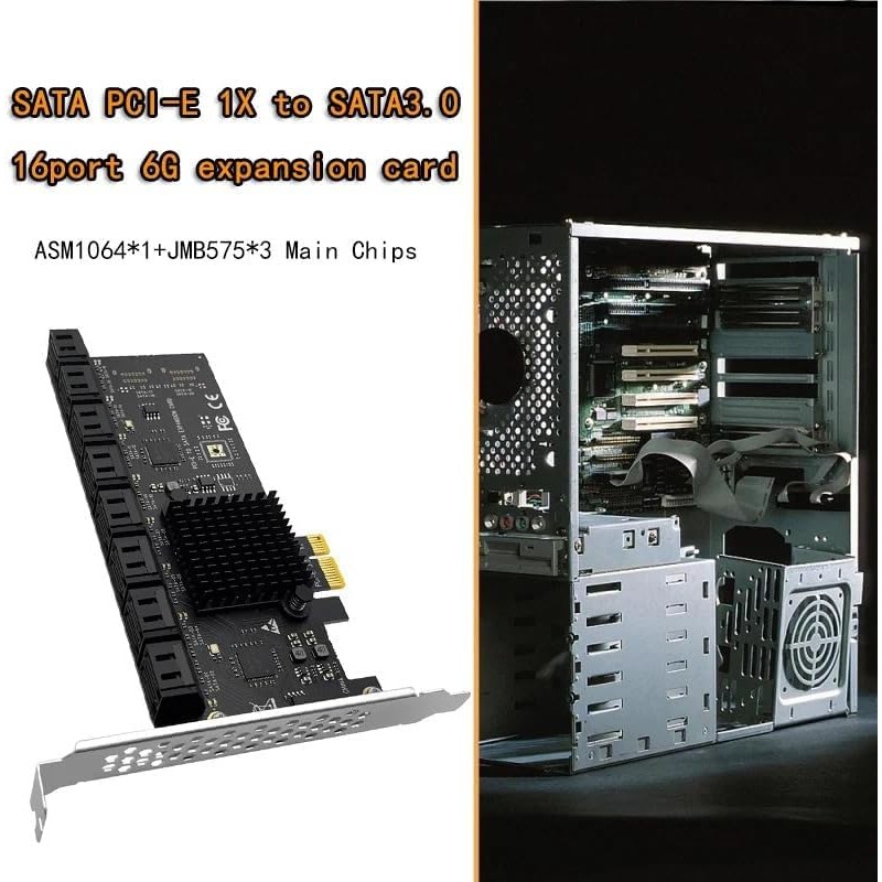 Panlouting PCIe 2.0 X1 to SATA 3.0 Adapter | 16